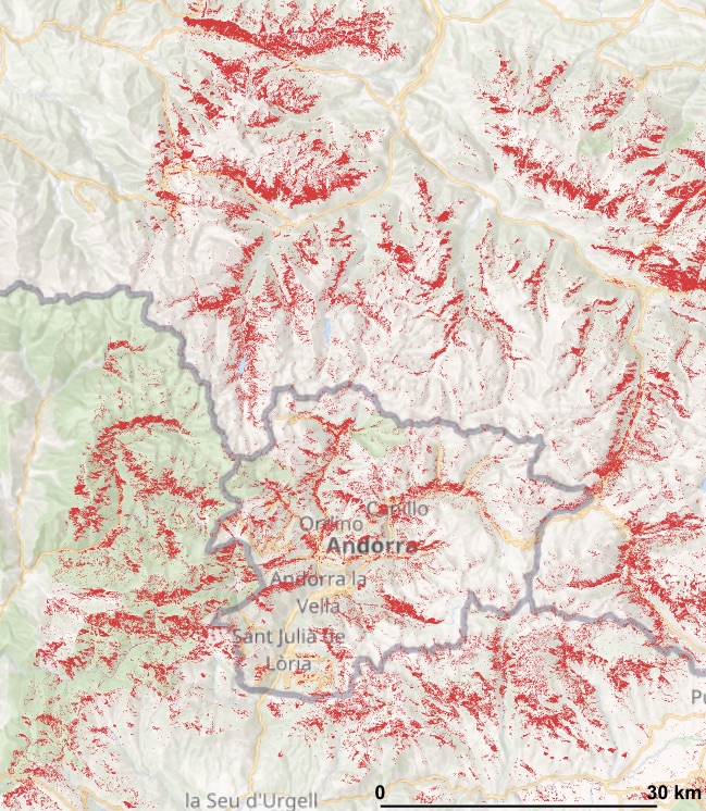 melt areas tile scale
