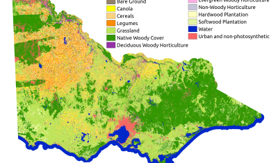 Land cover map of Victoria, Australia