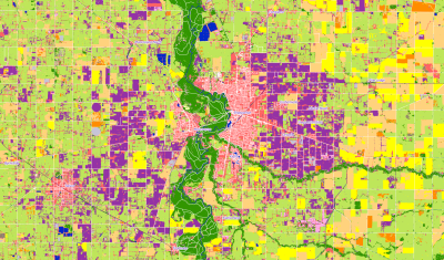 Land-cover map around Shepparton