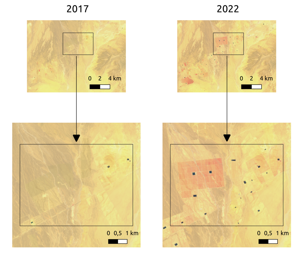 Sentinel-2 16 mai 2017 vs 15 mai 2022