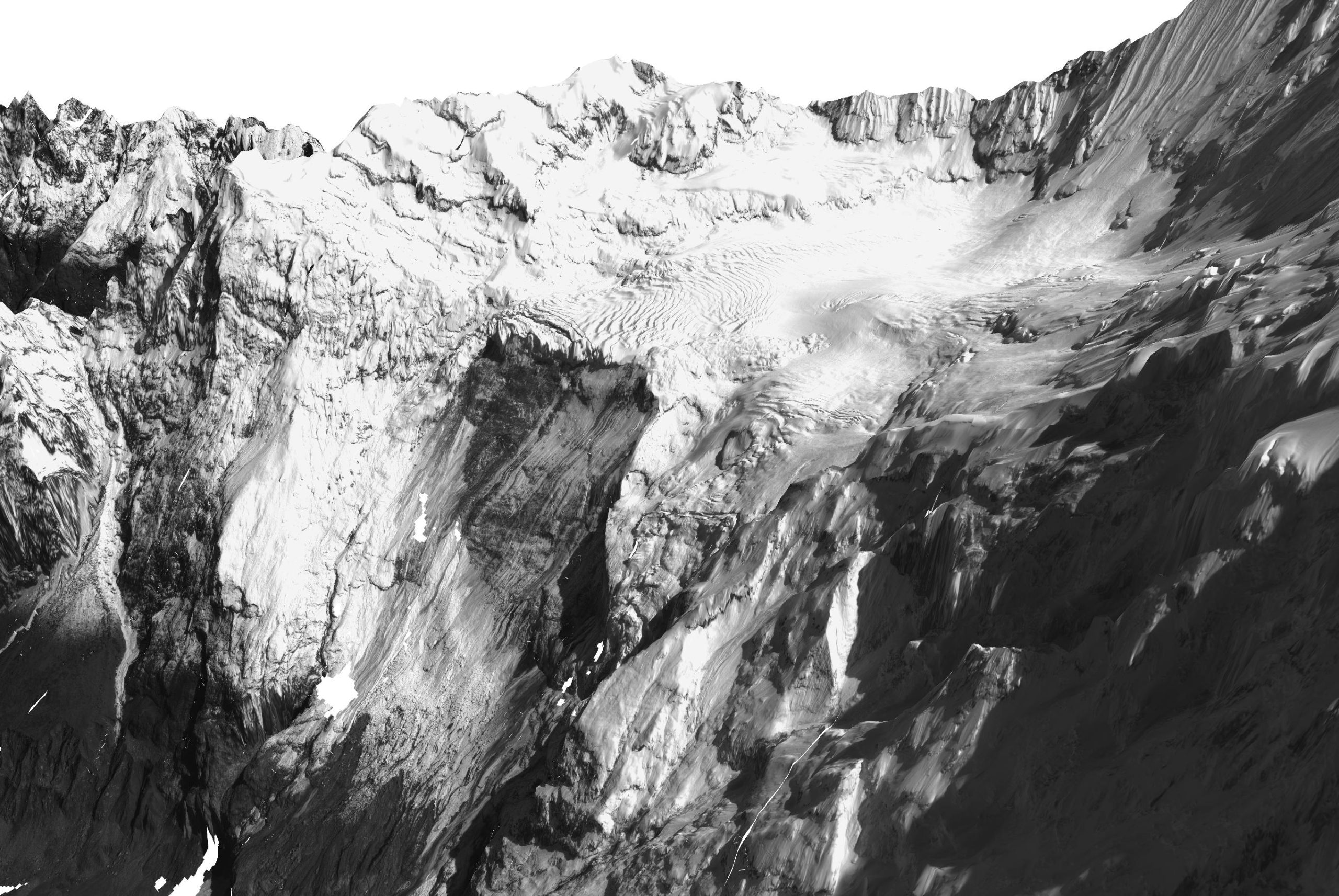 Clear-sky Pléiades acquisition of the Rasuwa landslide source area